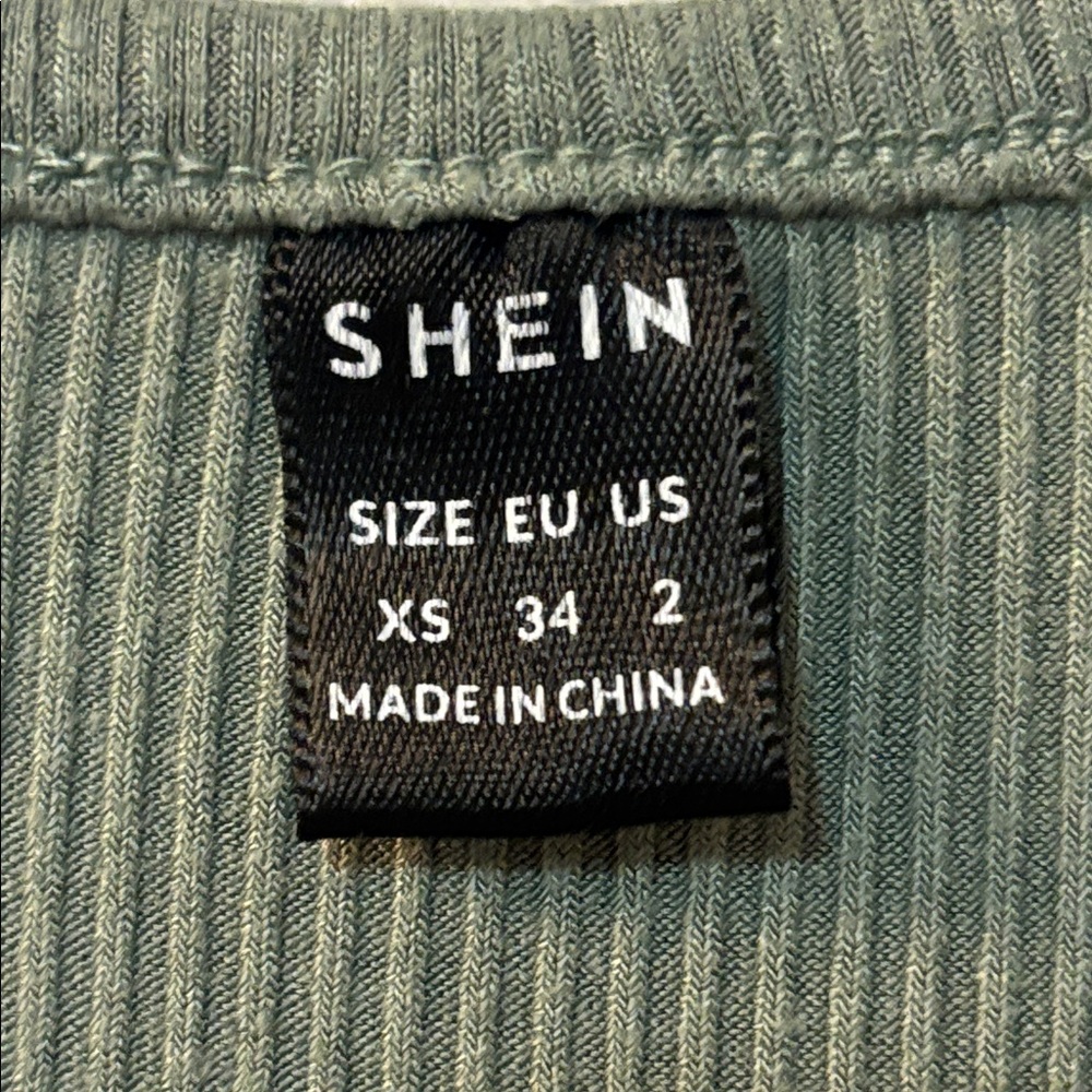 SHEIN Olive Ribbed Tank Top - Picture 3 of 5